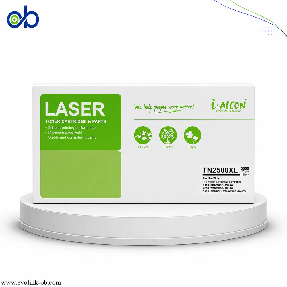 خرطوشة تونر ليزر ⁦Aicon Brother TN-2500XL⁩ – أسود