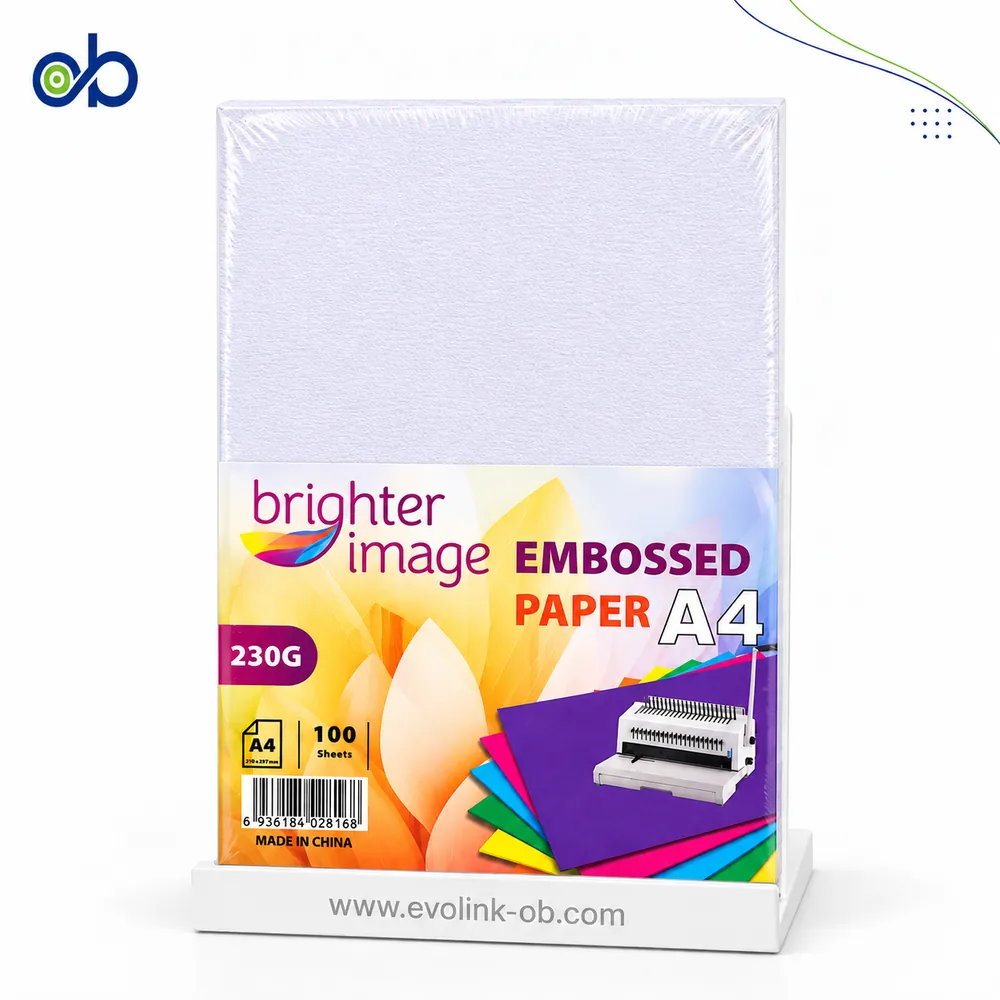 ⁦Brighter Image White Binding Card Covers A4 230 gsm - 100 Sheets⁩