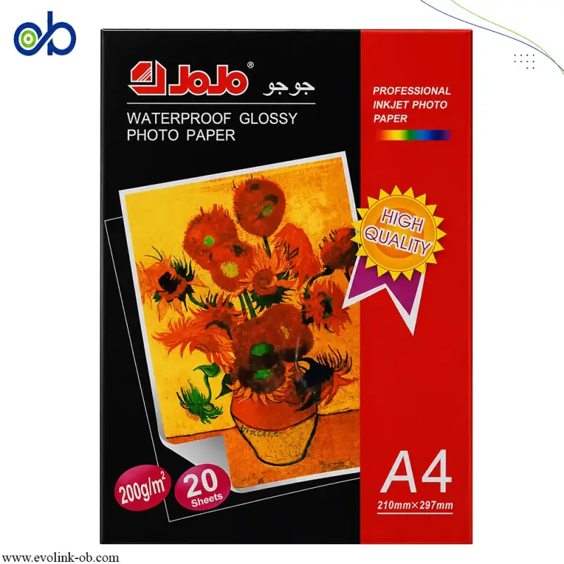 ⁨ورق صور لامع JOJO مقاس A4⁩ - ⁨200 غرام⁩