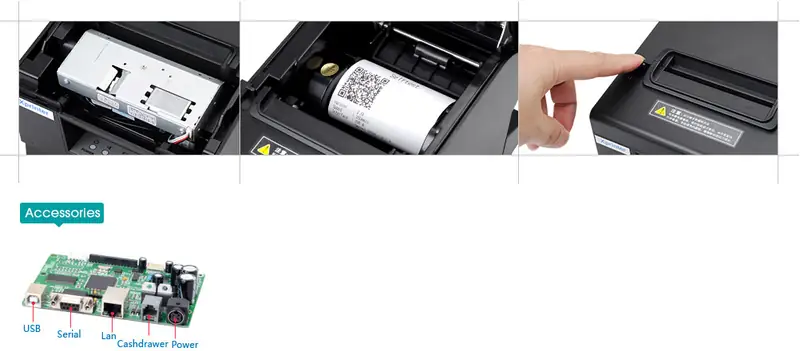 تفاصيل طابعة فواتير حرارية Xprinter XP-S200H – الصورة 4